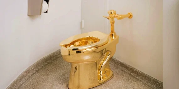 Duvara muz bantlayan sanatçının diğer ‘eseri’ klozet: 12,1 milyon dolara satıldı