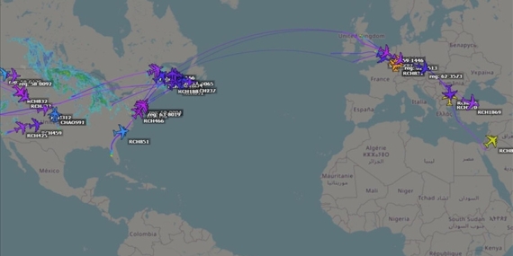 Wall Street Journal | 2003 Irak işgalinden bu yana en büyük sevkiyat: Dünya, ABD Hava Kuvvetlerini takipte