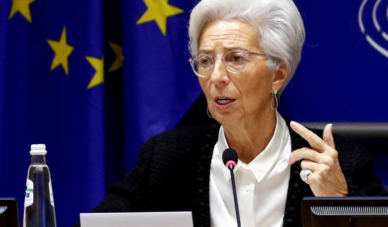FILE PHOTO: European Central Bank President Christine Lagarde in Brussels, Belgium